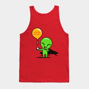 Weather Balloon Funny Cute Original Cute Alien Cartoon Tank Top